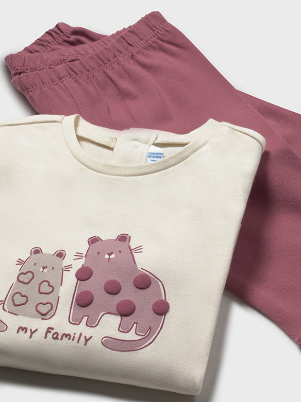 Mayoral Toddler Girl Pink Polka Dot Outfit Set (12M-4Y)