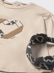 Mayoral Toddler Girl Black & Beige Heart Outfit Set (12M-4Y)