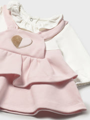 Mayoral Baby Girl Pink Heart Pinafore (2M-18M)
