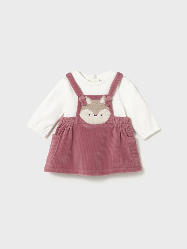 Mayoral Baby Girl Pink Animal Dungaree Dress (2M-18M)