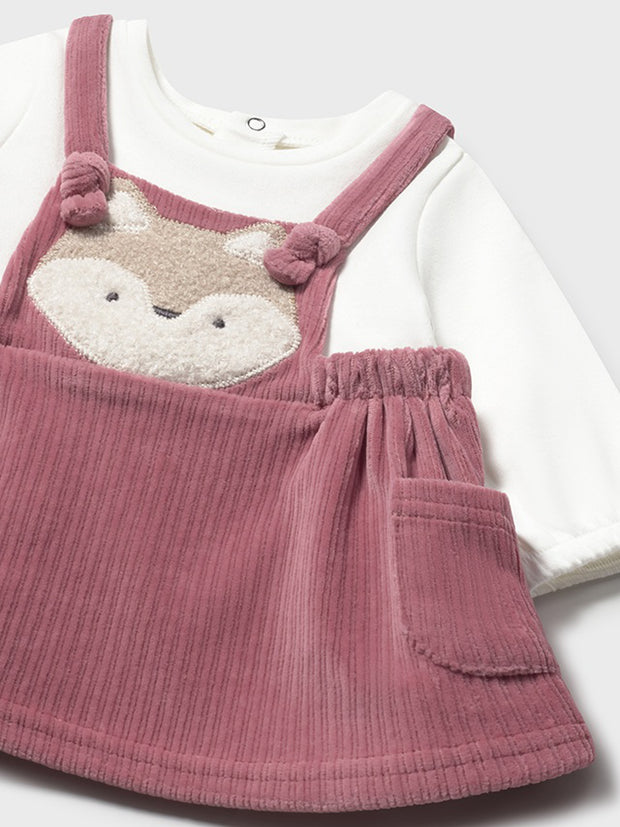 Mayoral Baby Girl Pink Animal Dungaree Dress (2M-18M)
