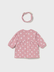 Mayoral Baby Girl Pink Polka Dot Dress & Headband (2M-18M)