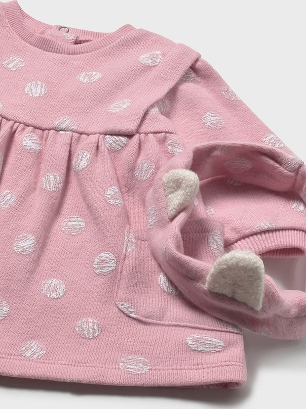 Mayoral Baby Girl Pink Polka Dot Dress & Headband (2M-18M)
