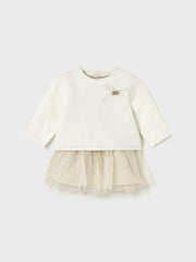 Mayoral Baby Girl Beige Jumper & Dress (1M-18M)
