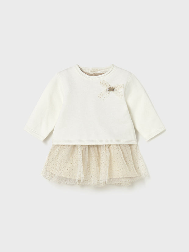 Mayoral Baby Girl Beige Jumper & Dress (1M-18M)