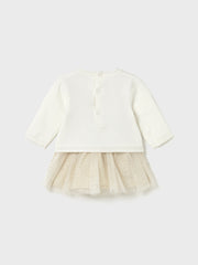 Mayoral Baby Girl Beige Jumper & Dress (1M-18M)