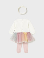 Mayoral Baby Girl Multi-Colour Fairy Romper Tutu & Headband (1M-18M)