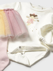 Mayoral Baby Girl Multi-Colour Fairy Romper Tutu & Headband (1M-18M)
