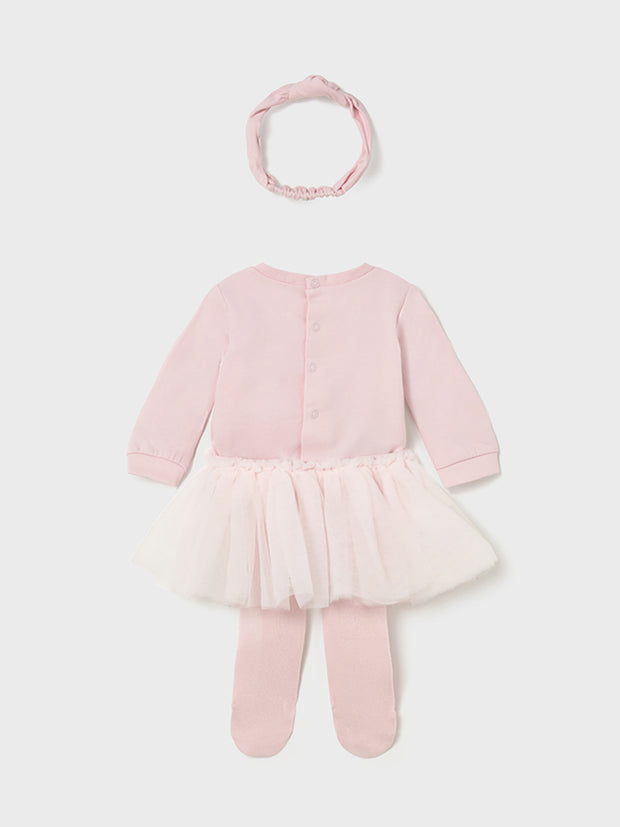 Mayoral Baby Girl Pink Fairy Romper Tutu & Headband (1M-18M)