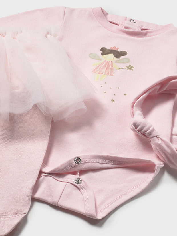 Mayoral Baby Girl Pink Fairy Romper Tutu & Headband (1M-18M)