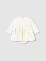 Mayoral Baby Girl Romper Dress - Cream (1M-18M)