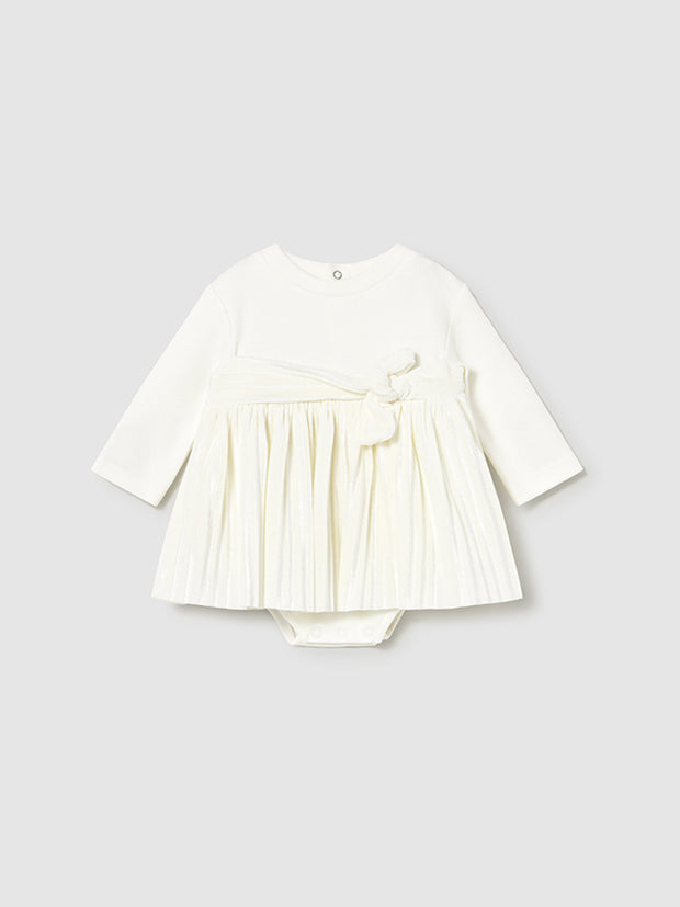 Mayoral Baby Girl Romper Dress - Cream (1M-18M)
