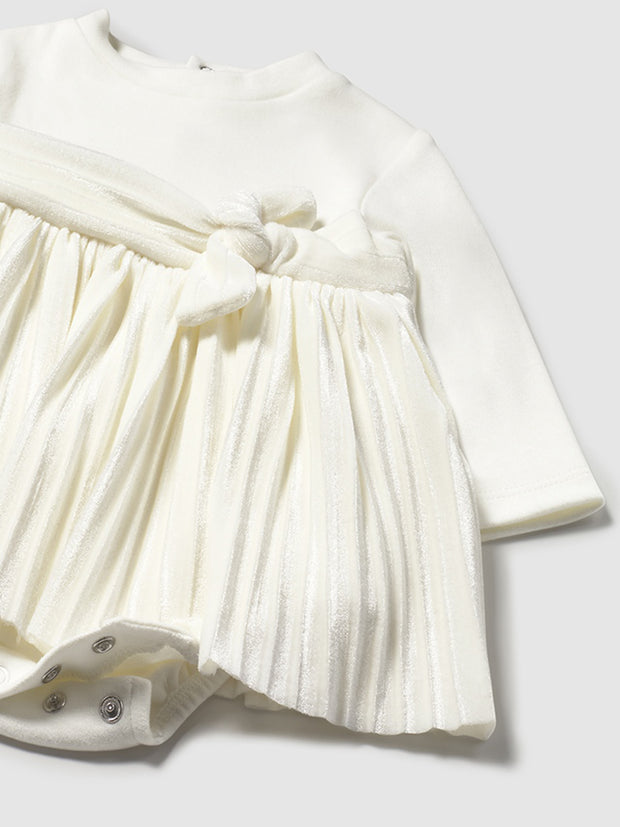 Mayoral Baby Girl Romper Dress - Cream (1M-18M)
