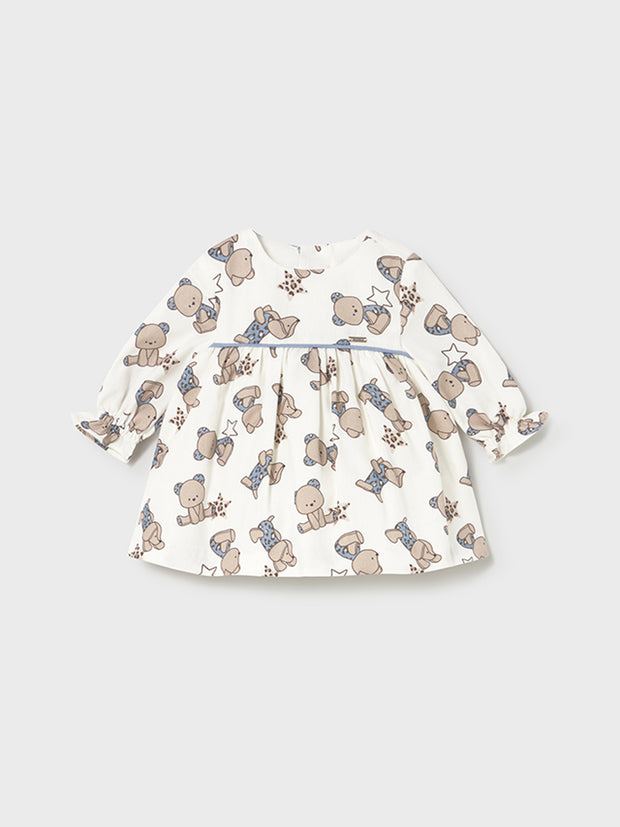 Mayoral Baby Girl Bear Long Sleeve Dress (2M-18M)