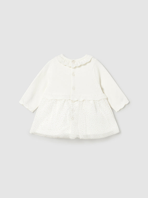 Mayoral Baby Girl White Tulle Dress (2M-18M)