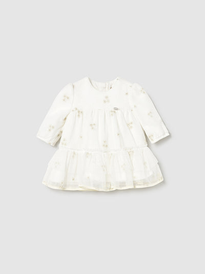 Mayoral Baby Girl White Floral Tulle Dress (2M-18M)