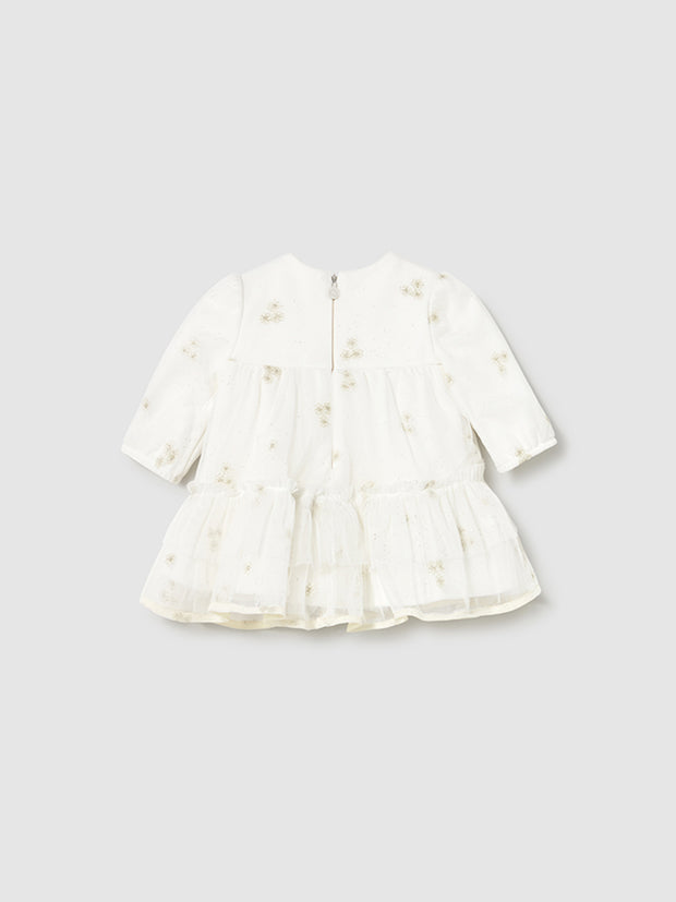 Mayoral Baby Girl White Floral Tulle Dress (2M-18M)
