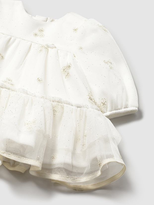 Mayoral Baby Girl White Floral Tulle Dress (2M-18M)