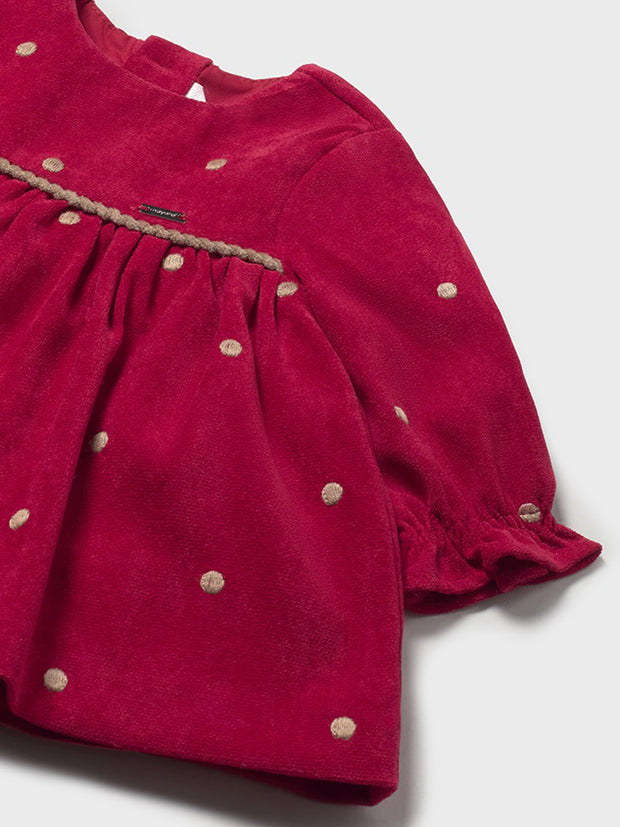 Mayoral Baby Girl Red Polka Det Dress (1M-18M)