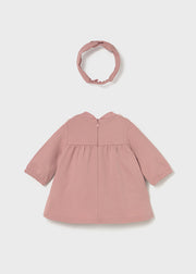 Mayoral Baby Girl Faux Fur Dress & Headband - Peach (2M-18M)
