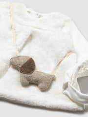 Mayoral Baby Girl Doggy Faux Fur Dress & Headband (2M-18M)