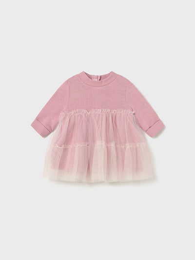 Mayoral Baby Girl Pink Tiered Tulle Dress (2M-18M)