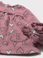 Mayoral Baby Girl Pink 'Love' Heart Dress & Headband  (2M-18M)