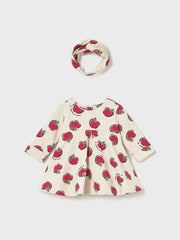 Mayoral Baby Girl Red Apple Dress & Headband (2M-18M)