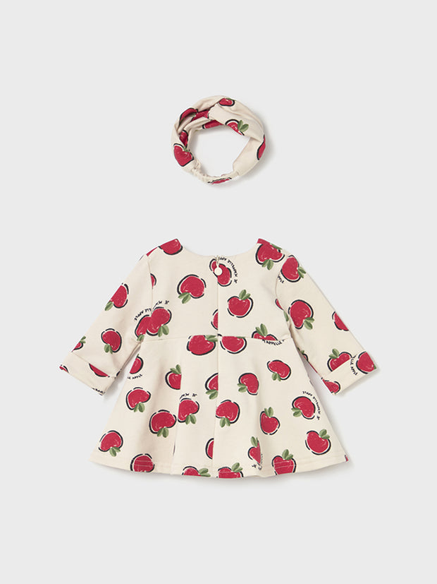 Mayoral Baby Girl Red Apple Dress & Headband (2M-18M)