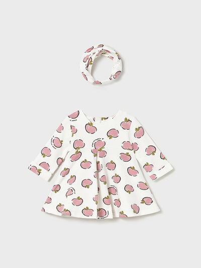 Mayoral Baby Girl Pink Apple Dress & Headband (2M-18M)