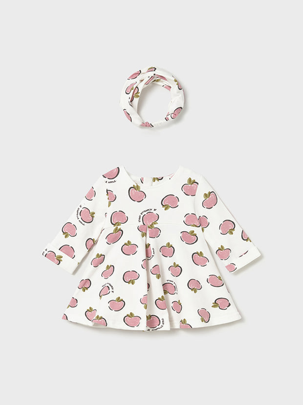Mayoral Baby Girl Pink Apple Dress & Headband (2M-18M)