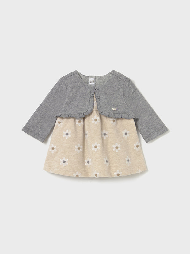 Mayoral Baby Girl Floral Dress & Knit Cardigan (1M-18M)