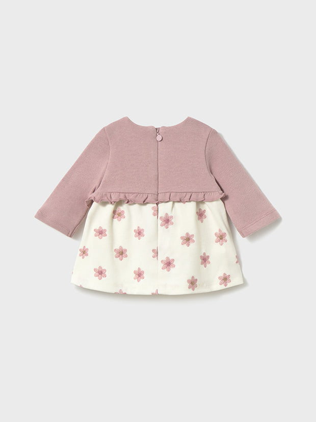 Mayoral Baby Girl Pink Floral Dress & Knit Cardigan (1M-18M)