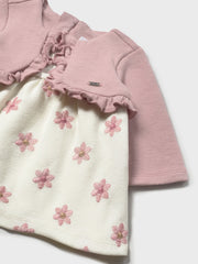 Mayoral Baby Girl Pink Floral Dress & Knit Cardigan (1M-18M)