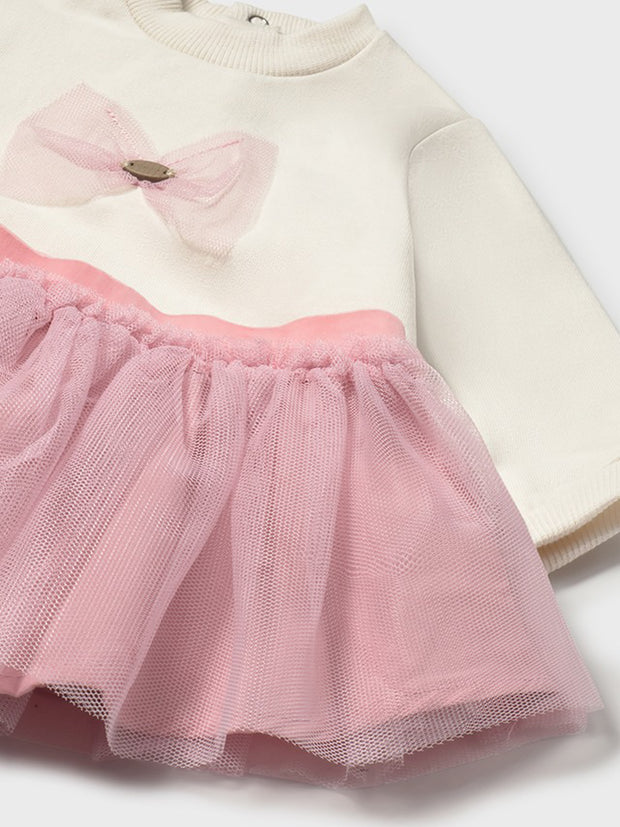 Mayoral Baby Girl Pink Bow Jumper & Skirt (2M-18M)
