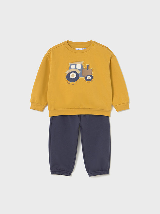 Mayoral Toddler Boy Mustard Tractor Outfit Set (12M-4Y)