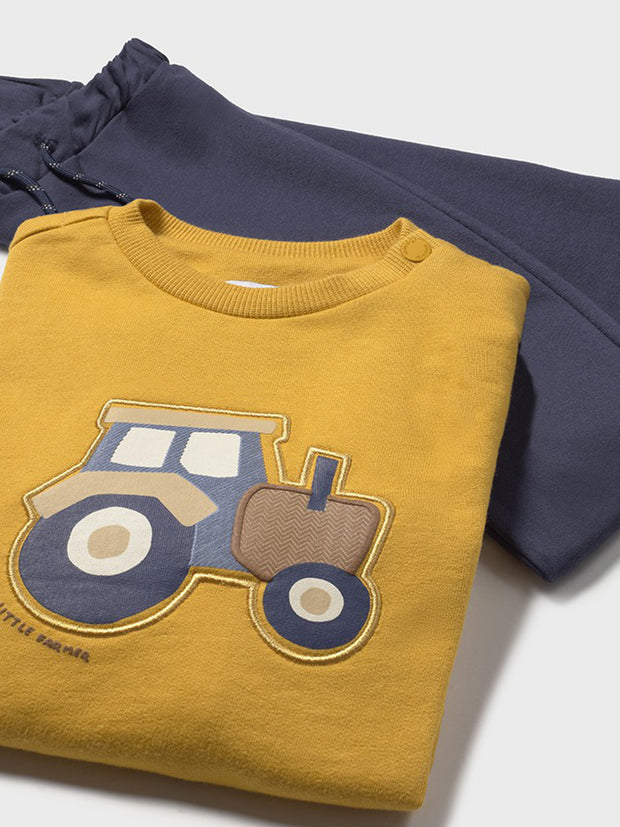 Mayoral Toddler Boy Mustard Tractor Outfit Set (12M-4Y)
