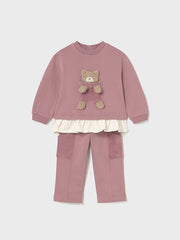 Mayoral Toddler Girl Pink Bear Tracksuit (12M-4Y)
