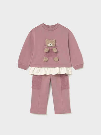 Mayoral Toddler Girl Pink Bear Tracksuit (12M-4Y)