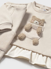 Mayoral Toddler Girl Cream Bear Tracksuit (12M-4Y)