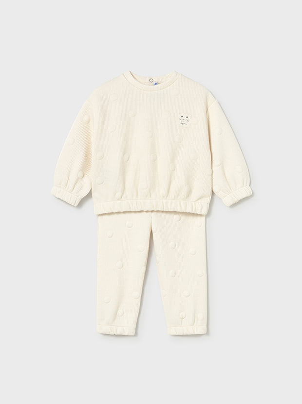 Mayoral Toddler Girl Cream Padded Tracksuit (12M-4Y)