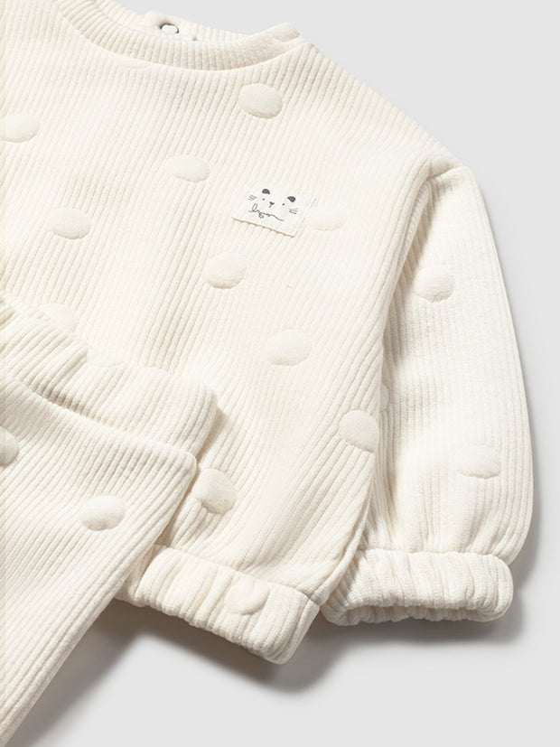 Mayoral Toddler Girl Cream Padded Tracksuit (12M-4Y)