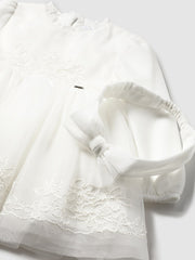 Mayoral Toddler Girl White Tulle Dress & Headband (12M-4Y)