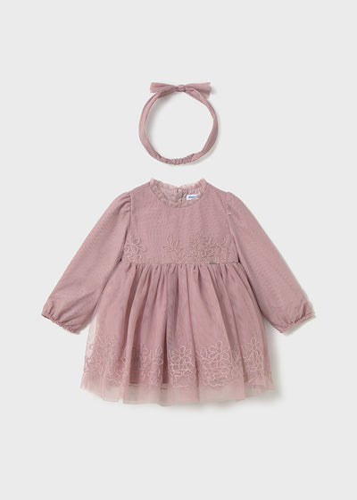 Mayoral Toddler Girl Pink Tulle Dress & Headband (12M-4Y)