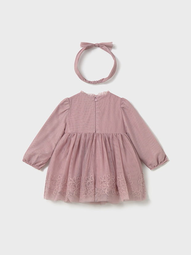 Mayoral Toddler Girl Pink Tulle Dress & Headband (12M-4Y)