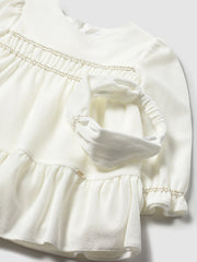 Mayoral Toddler Girl White Velvet Dress & Headband (12M-4Y)