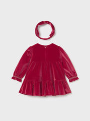 Mayoral Toddler Girl Red Velvet Dress & Headband (12M-4Y)
