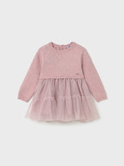 Mayoral Toddler Girl Pink Knitted Tulle Dress (12M-4Y)