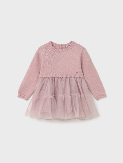 Mayoral Toddler Girl Pink Knitted Tulle Dress (12M-4Y)