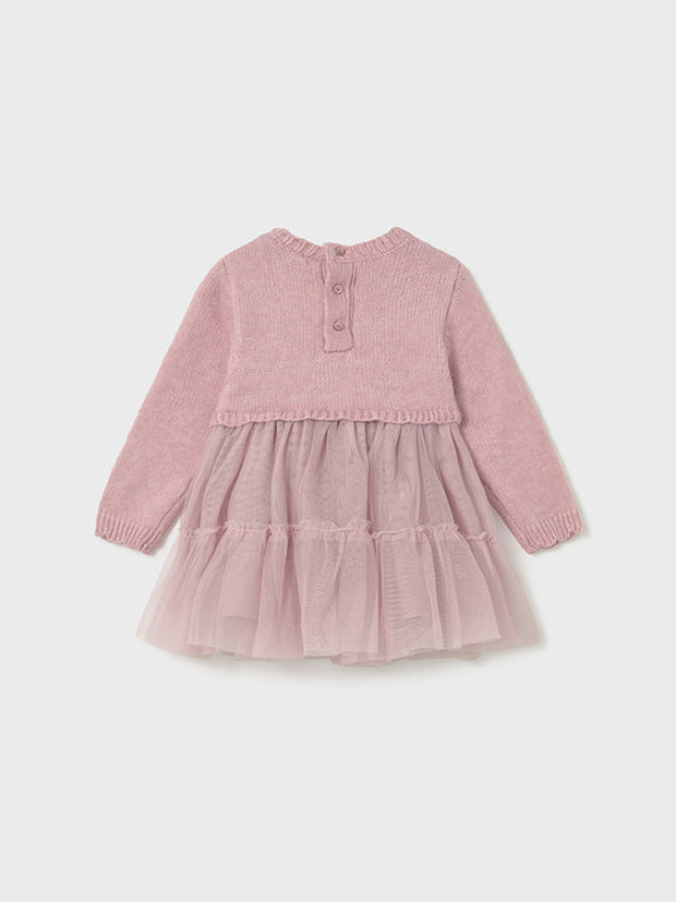 Mayoral Toddler Girl Pink Knitted Tulle Dress (12M-4Y)